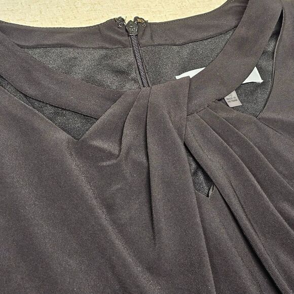 Jones Studio Women Sleeveless Midi Sheath Dress Size 10 Black Career Office - Picture 2 of 9